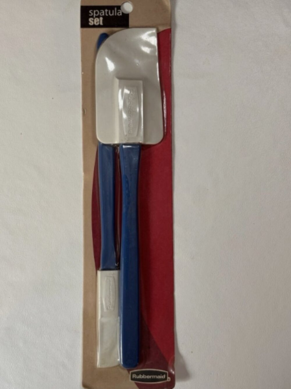NEW Vintage Rubbermaid 2pc Spatula Set Light Blue/White Made in USA Sealed